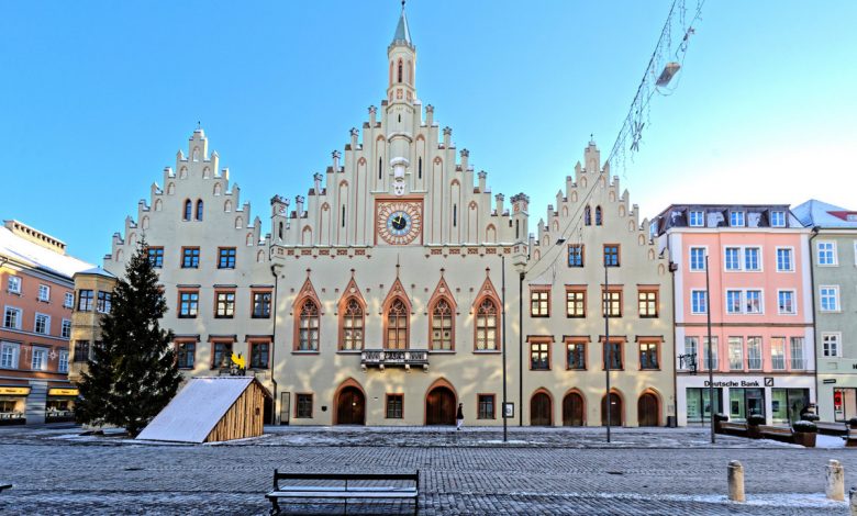 Landshuter Rathaus im Winter