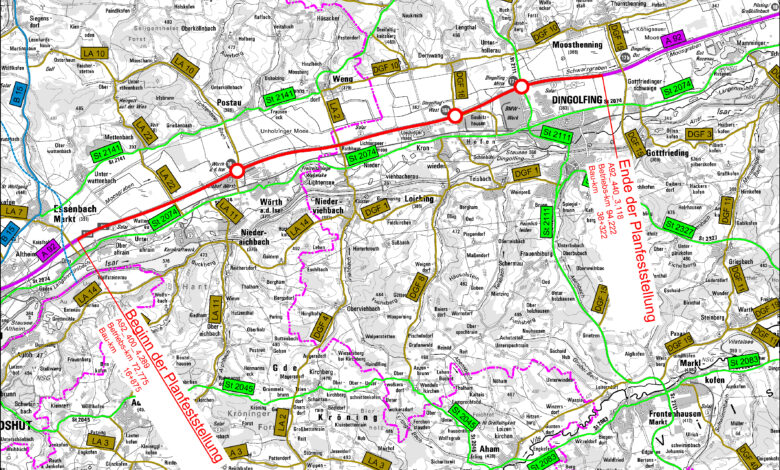 A 92 von Landshut/Essenbach bis zur Anschlussstelle Dingolfing/Ost: Regierung von Niederbayern genehmigt grundhafte Erneuerung