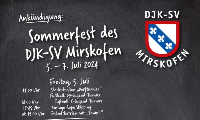 Sommerfest des DJK-SV Mirskofen