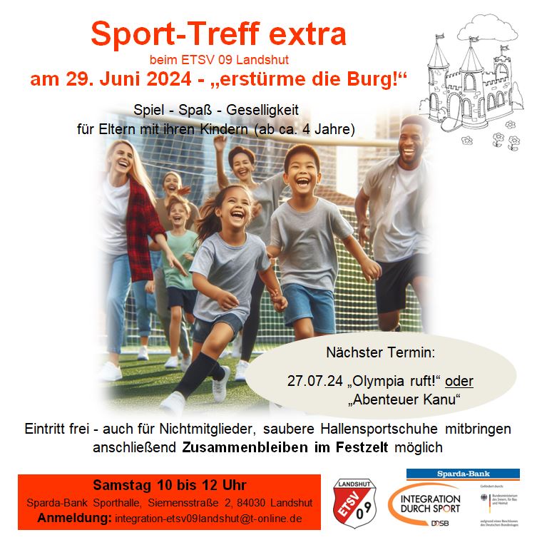 Sport-Treff extra beim ETSV 09 Landshut am 29. Juni