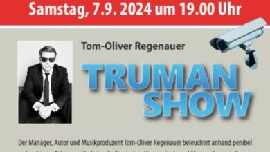 Tom-Oliver Regenauer TRUMAN SHOW am 07.09. im Salzstadel