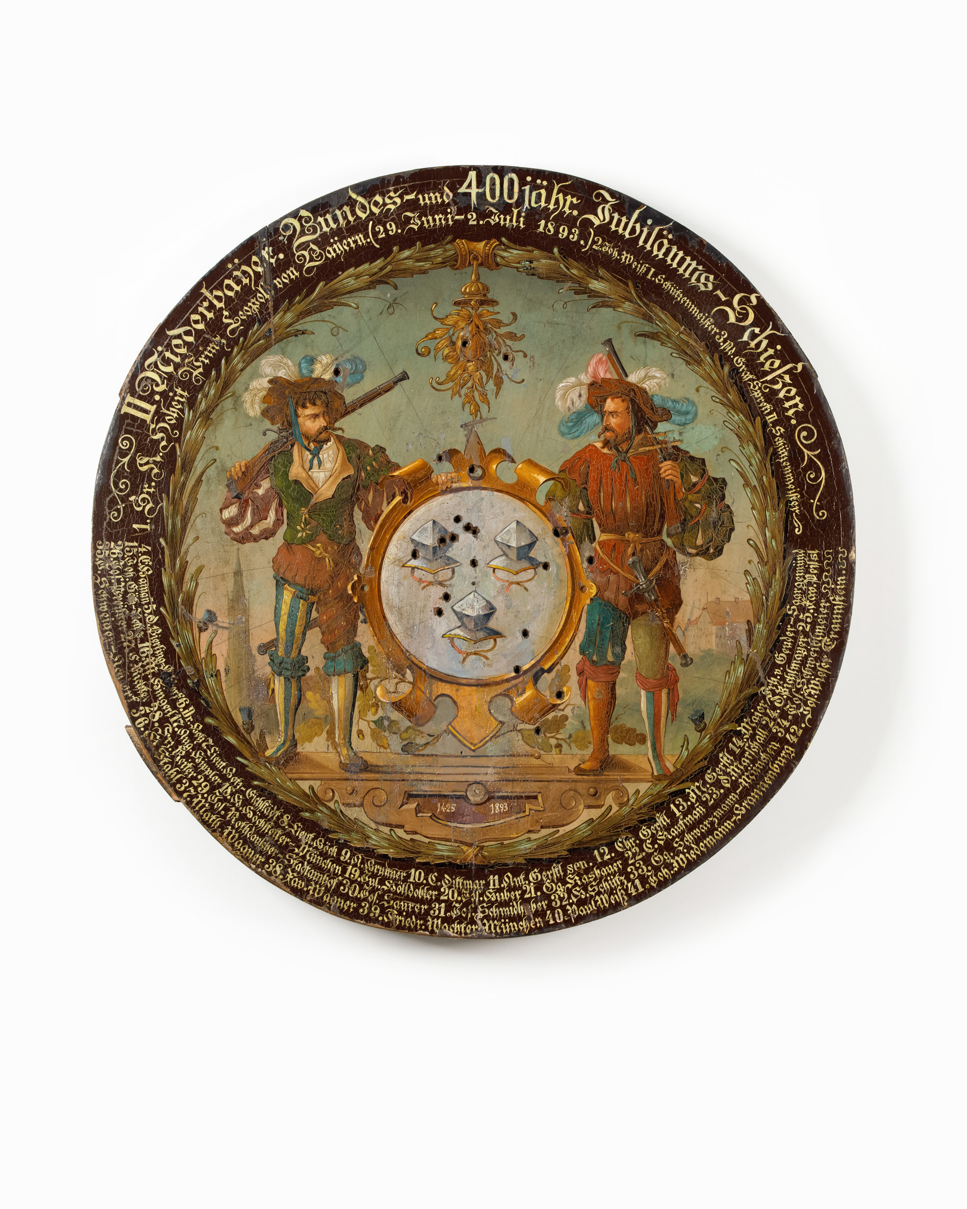 Schützenscheibe des 400-jährigen Jubiläums des großen Schießens von 1493