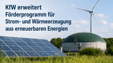 KfW erweitert Förderprogramm für Strom- und Wärmeerzeugung aus erneuerbaren Energien